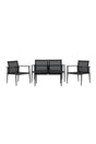 Garten Set Break aus Aluminium und Textilene in Schwarz von Venture Home – Bild 1