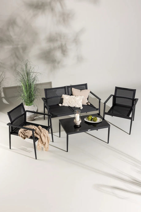 Garten Set Break aus Aluminium und Textilene in Schwarz von Venture Home – Bild 13