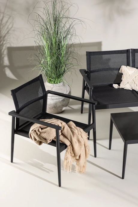 Garten Set Break aus Aluminium und Textilene in Schwarz von Venture Home – Bild 14