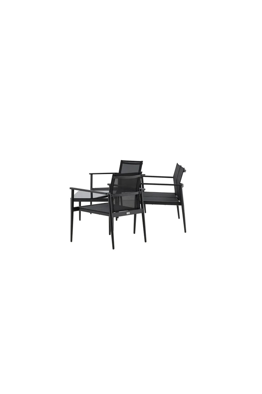 Garten Set Break aus Aluminium und Textilene in Schwarz von Venture Home – Bild 4