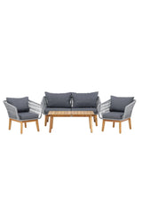Garten Set Chania aus Akazie in Grau/Natur von Venture Home – Bild 1