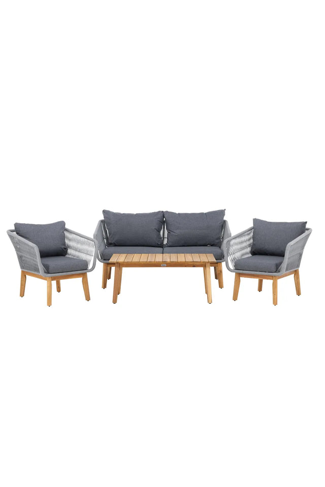 Garten Set Chania aus Akazie in Grau/Natur von Venture Home – Bild 1