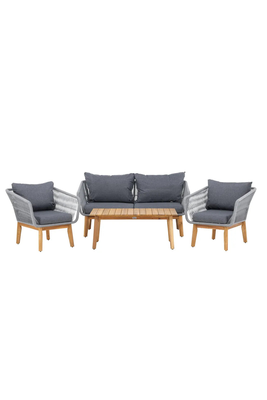 Garten Set Chania aus Akazie in Grau/Natur von Venture Home – Bild 1