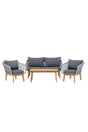 Garten Set Chania aus Akazie in Grau/Natur von Venture Home – Bild 1