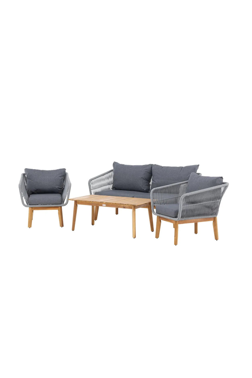 Garten Set Chania aus Akazie in Grau/Natur von Venture Home – Bild 3