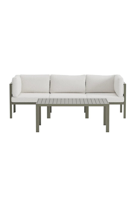 Garten Set Copacabana aus Aluminium und Bouclé in Braun / Weiß von Venture Home – Bild 1