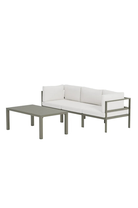 Garten Set Copacabana aus Aluminium und Bouclé in Braun / Weiß von Venture Home – Bild 3