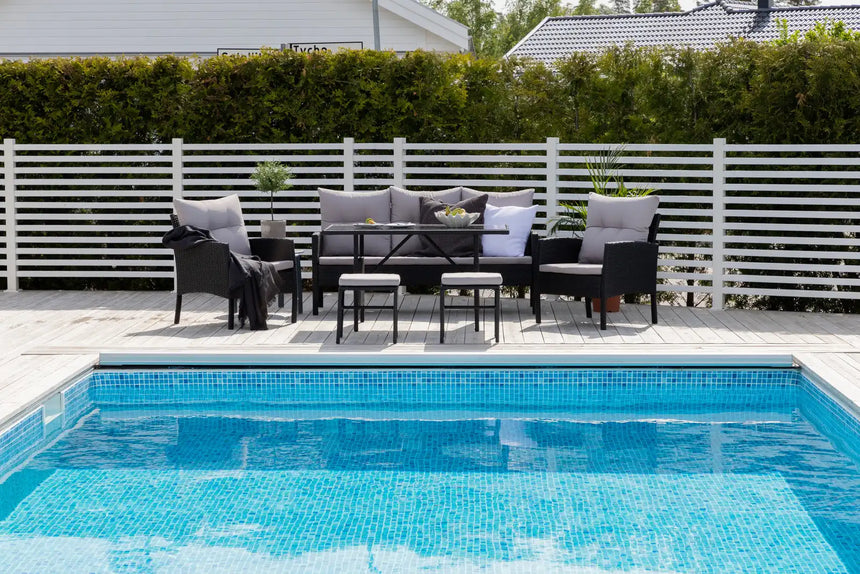 Garten Set Knock aus schwarzem Geflecht mit grauen Polstern von Venture Home – Bild 7