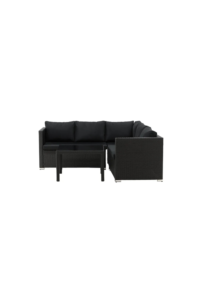 Garten Set Kuba aus Kunststoffgeflecht in Schwarz von Venture Home – Bild 1