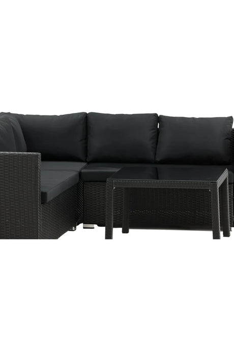 Garten Set Kuba aus Kunststoffgeflecht in Schwarz von Venture Home – Bild 13