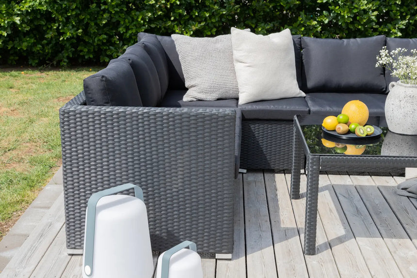 Garten Set Kuba aus Kunststoffgeflecht in Schwarz von Venture Home – Bild 29