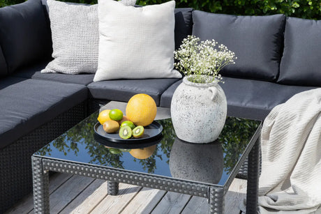 Garten Set Kuba aus Kunststoffgeflecht in Schwarz von Venture Home – Bild 30