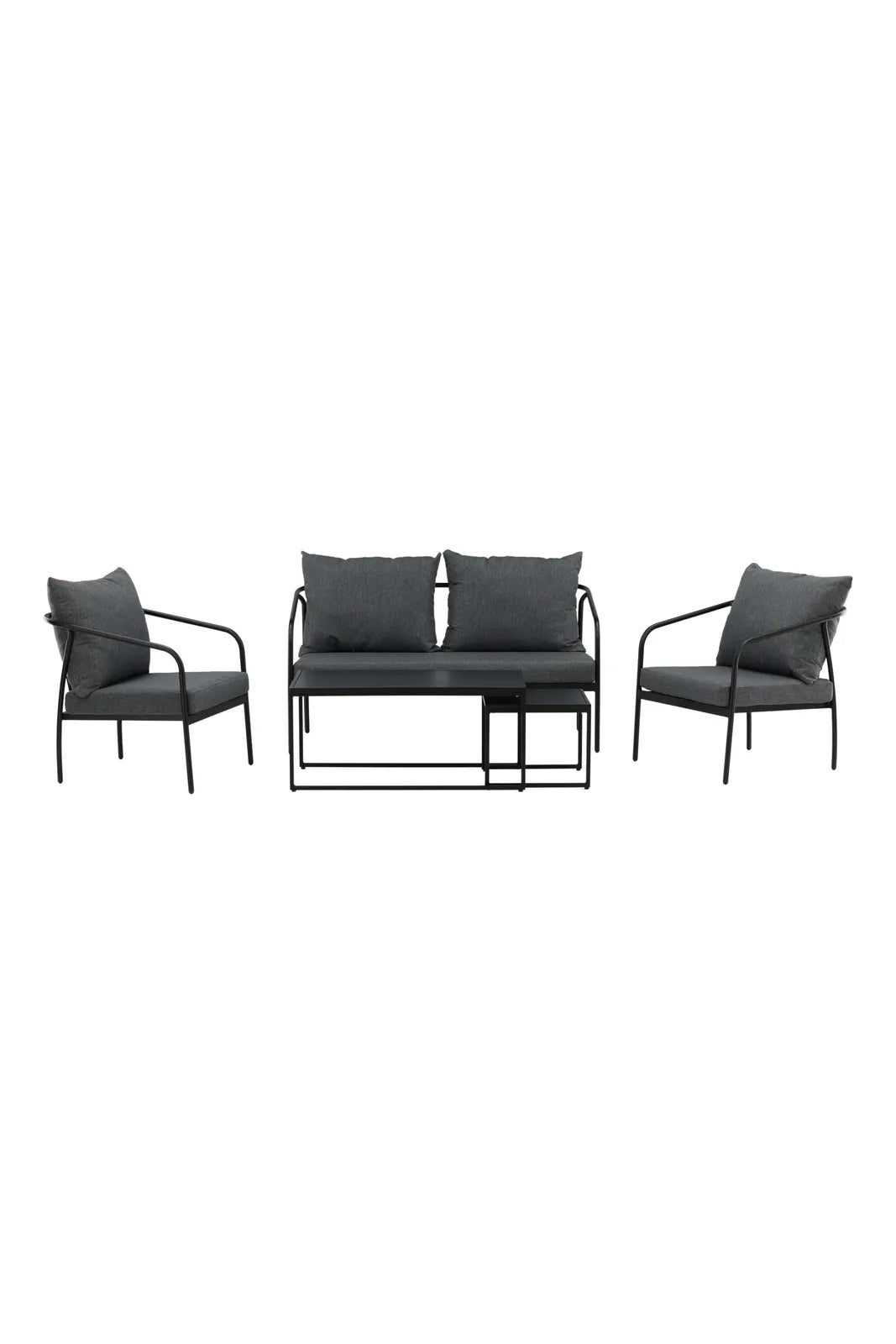 Garten Set Sopot aus Stahl in Schwarz von Venture Home – Bild 1
