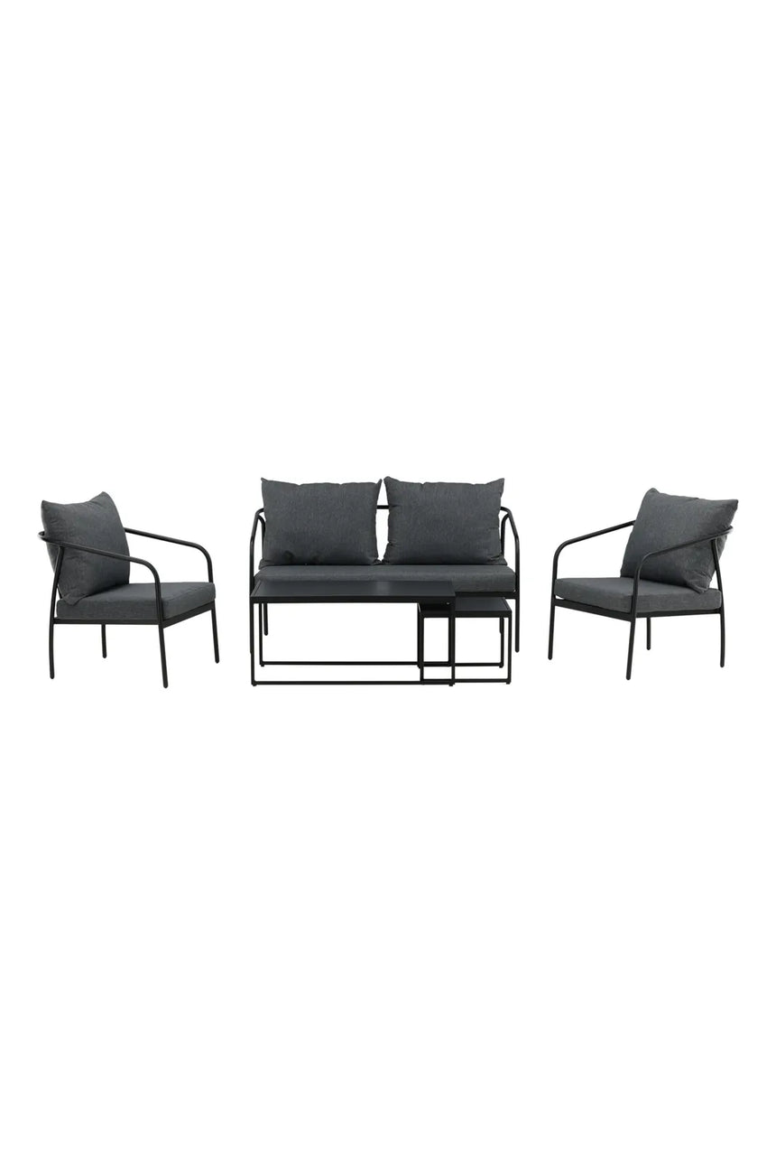 Garten Set Sopot aus Stahl in Schwarz von Venture Home – Bild 1