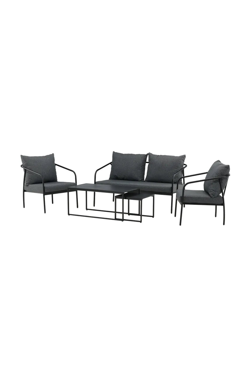 Garten Set Sopot aus Stahl in Schwarz von Venture Home – Bild 2
