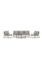 Garten Sitzgarnituren-Set Palazzo aus Bouclé Stoff in Schwarz/Beige von Venture Home – Bild 1