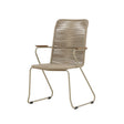 Gartenstuhl Bois aus Stahl, Seil und Akazie in Beige - ZEN ZONE Furniture