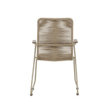 Gartenstuhl Bois aus Stahl, Seil und Akazie in Beige - ZEN ZONE Furniture