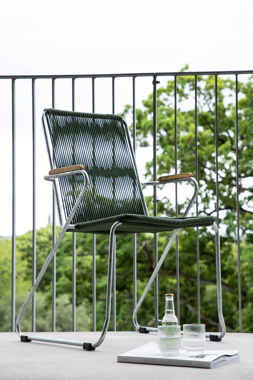 Gartenstuhl Bois aus Stahl in Silber und Grün von Venture Home – Bild 1
