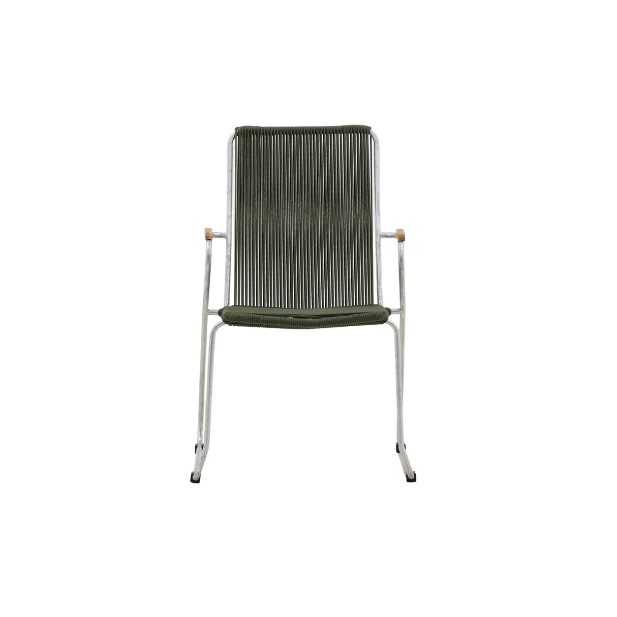 Gartenstuhl Bois aus Stahl in Silber und Grün - ZEN ZONE Furniture