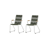 Gartenstuhl Bois aus Stahl in Silber und Grün - ZEN ZONE Furniture