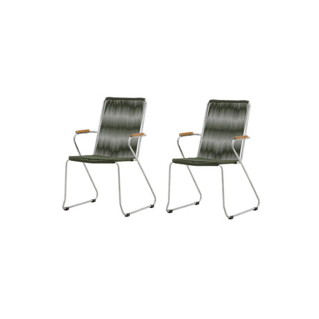 Gartenstuhl Bois aus Stahl in Silber und Grün - ZEN ZONE Furniture