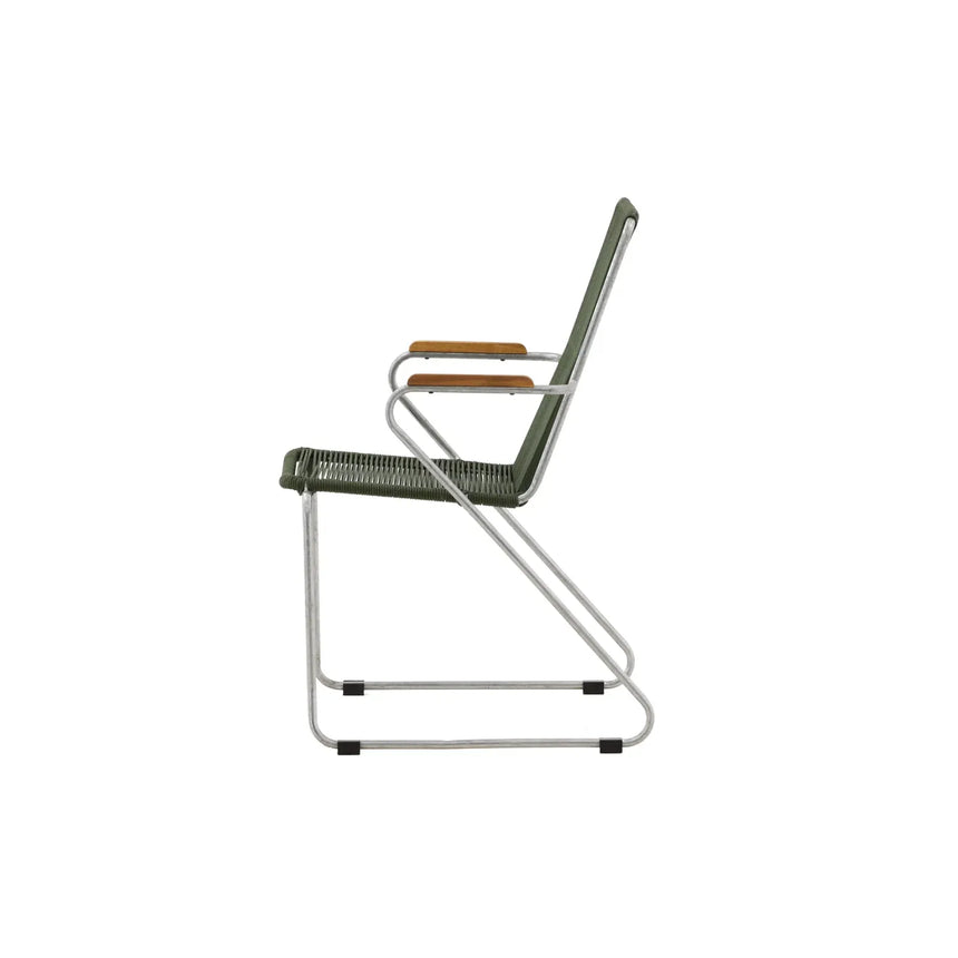 Gartenstuhl Bois aus Stahl in Silber und Grün - ZEN ZONE Furniture