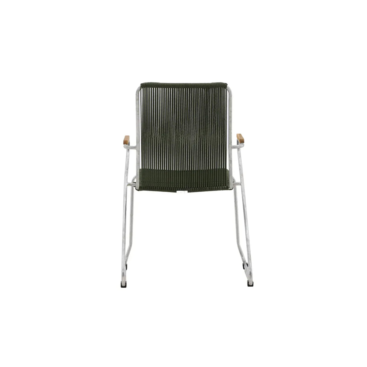 Gartenstuhl Bois aus Stahl in Silber und Grün - ZEN ZONE Furniture