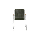 Gartenstuhl Bois aus Stahl in Silber und Grün - ZEN ZONE Furniture