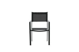 Gartenstuhl Copacabana aus Aluminium und Textilene in Schwarz von Venture Home – Bild 19