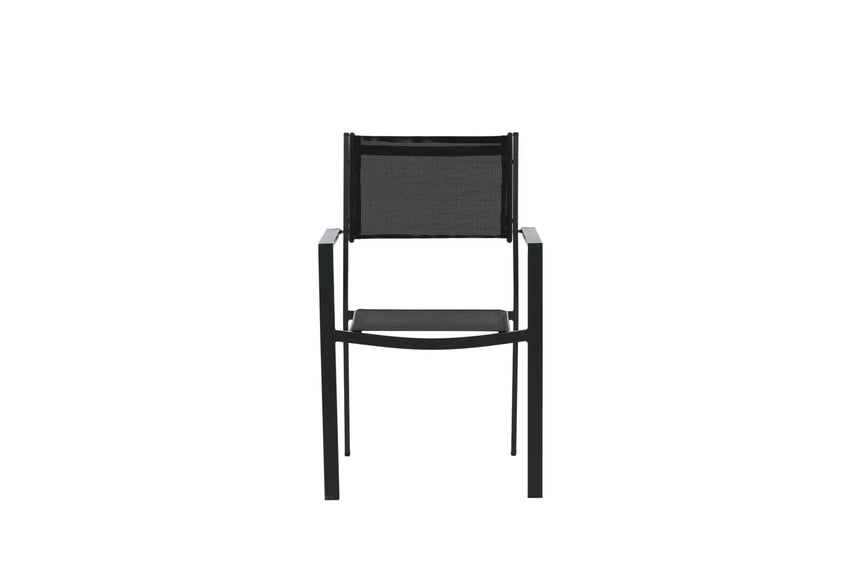 Gartenstuhl Copacabana aus Aluminium und Textilene in Schwarz von Venture Home – Bild 19