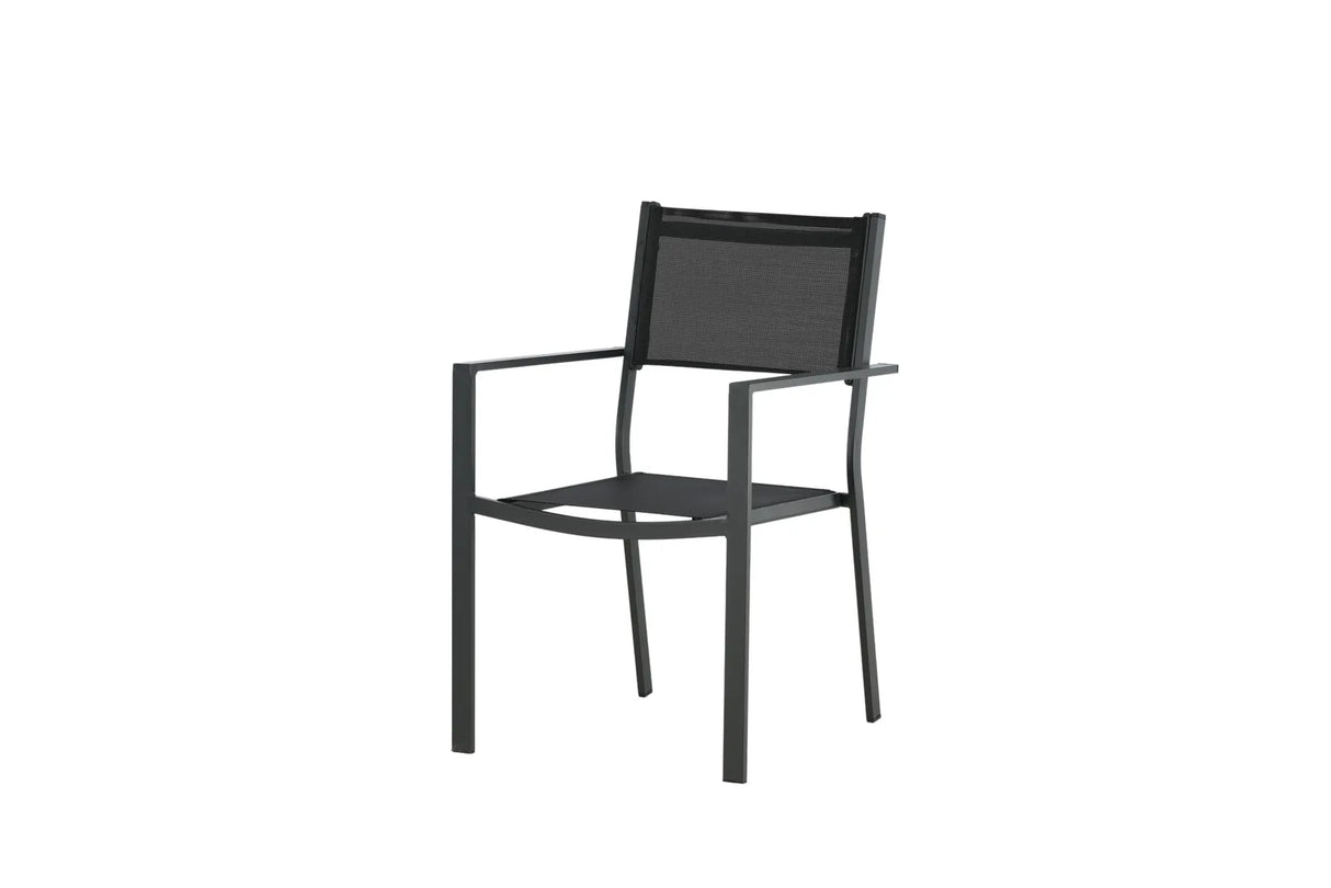 Gartenstuhl Copacabana aus Aluminium und Textilene in Schwarz von Venture Home – Bild 21