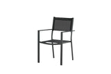 Gartenstuhl Copacabana aus Aluminium und Textilene in Schwarz von Venture Home – Bild 21