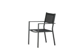 Gartenstuhl Copacabana aus Aluminium und Textilene in Schwarz von Venture Home – Bild 22