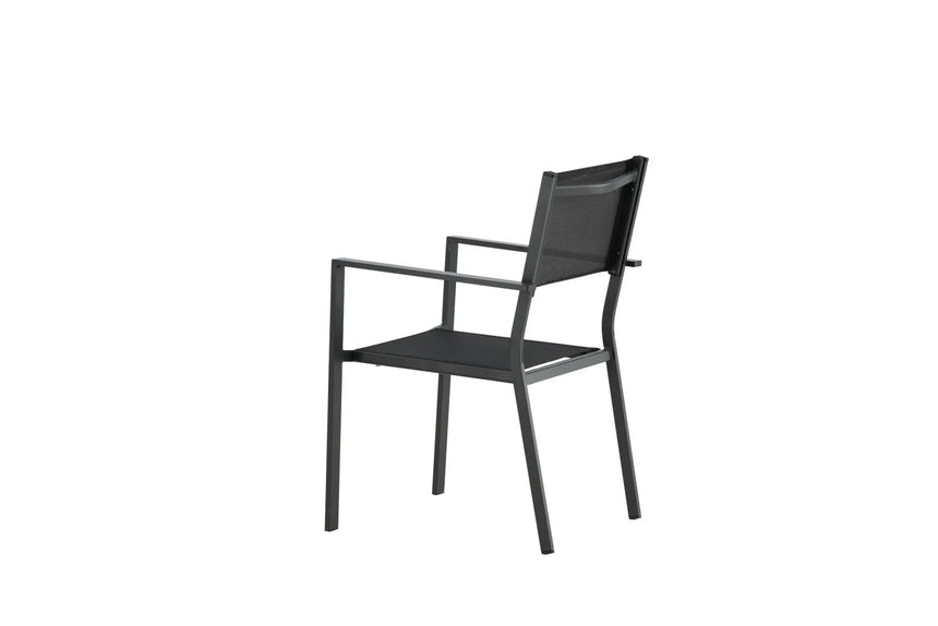 Gartenstuhl Copacabana aus Aluminium und Textilene in Schwarz von Venture Home – Bild 24