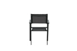 Gartenstuhl Copacabana aus Aluminium und Textilene in Schwarz von Venture Home – Bild 26