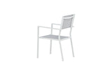 Gartenstuhl Copacabana aus Aluminium und Textilene in Weiss, Grau von Venture Home – Bild 21