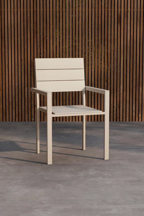 Gartenstuhl Levels aus Aluminium und Polywood in Beige von Venture Home – Bild 4