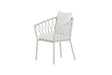 Gartenstuhl Linos aus Stahl in Beige/Weiss mit Bouclé-Kissen von Venture Home – Bild 7