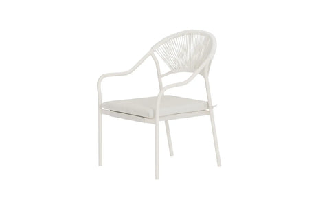 Gartenstuhl Paros aus Stahl, Rattan und Textilene in Beige von Venture Home – Bild 7