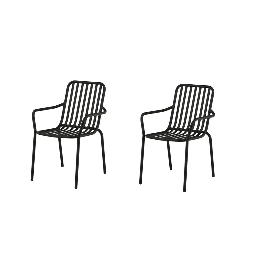 Gartenstuhl Peking aus Aluminium in Schwarz - ZEN ZONE Furniture