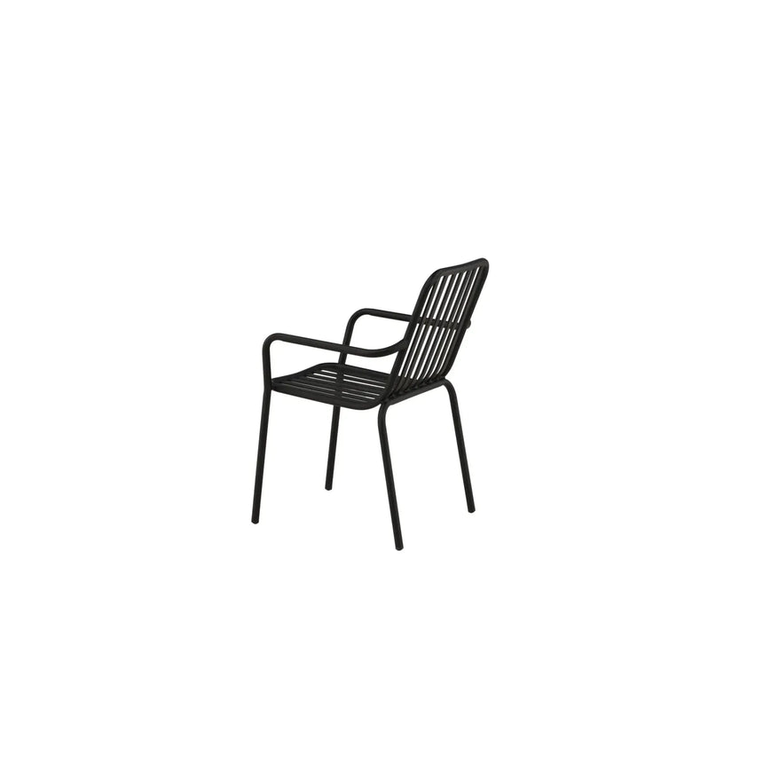 Gartenstuhl Peking aus Aluminium in Schwarz - ZEN ZONE Furniture