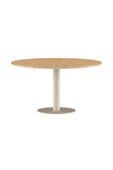 Gartentisch Croft aus Aluminium und Teakholz in Beige, 120×120x75 cm von Venture Home – Bild 1