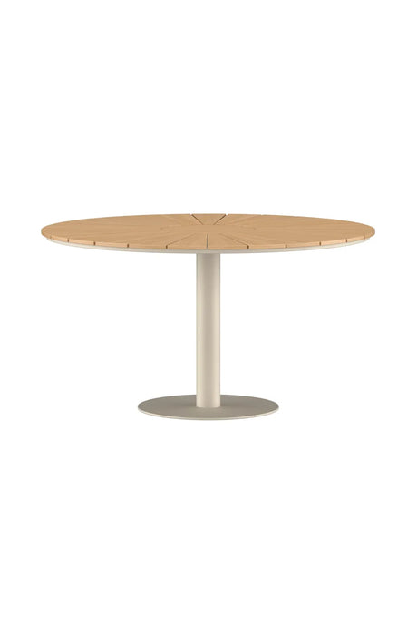 Gartentisch Croft aus Aluminium und Teakholz in Beige, 120×120x75 cm von Venture Home – Bild 1