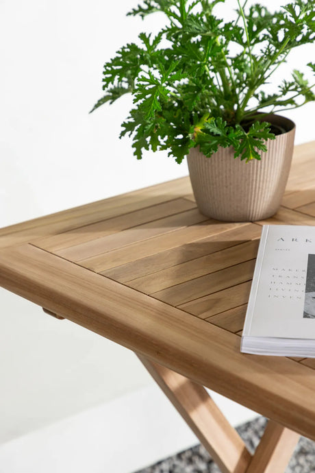 Gartentisch Kenya aus Teak in Natur, klappbar, 70×70×75 cm von Venture Home – Bild 15