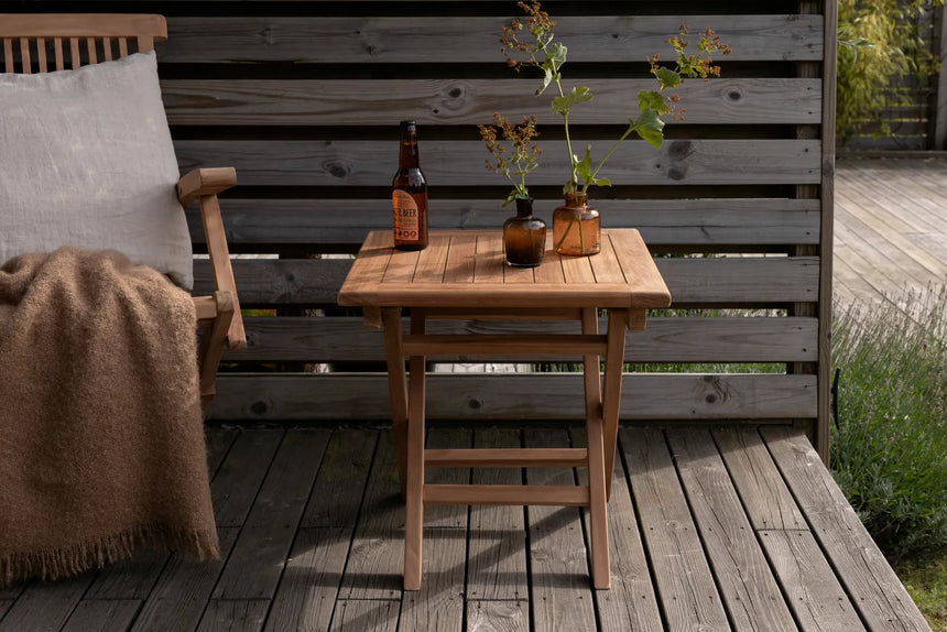 Gartentisch Kenya aus Teak in Natur, quadratisch, 50×50×50 cm von Venture Home – Bild 25