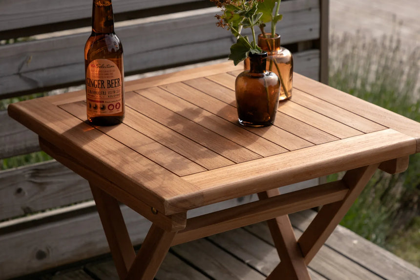 Gartentisch Kenya aus Teak in Natur, quadratisch, 50×50×50 cm von Venture Home – Bild 28