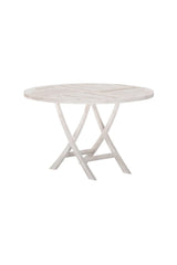 Gartentisch Kenya aus Teakholz in Whitewash, rund, 120×120x75 cm von Venture Home – Bild 2