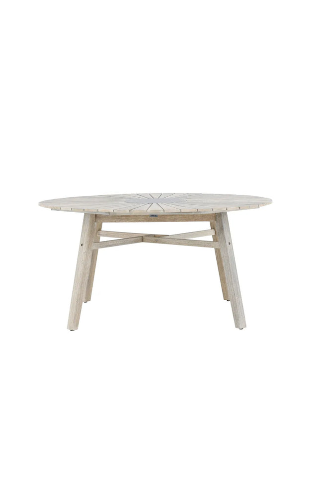 Gartentisch Rives aus Akazienholz und Zement in Whitewash und Grau, 150x150x75 cm von Venture Home – Bild 1