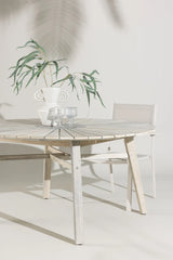 Gartentisch Rives aus Akazienholz und Zement in Whitewash und Grau, 150x150x75 cm von Venture Home – Bild 14